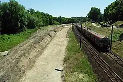 The site of the station in 2011, before construction took place.