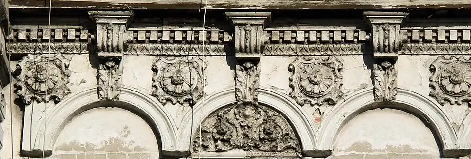Detail of the facade frieze