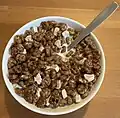 Chocolate cereal with monster marshmallows (Count Chocula)