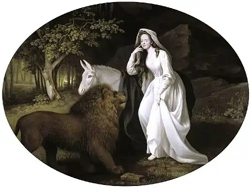 Isabella Salstonstall as Una in Spenser's Faerie Queene by George Stubbs, 1782