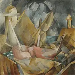 Georges Braque, 1909, Port en Normandie (Little Harbor in Normandy), 81.1 x 80.5&nbsp;cm (32 x 31.7 in), The Art Institute of Chicago