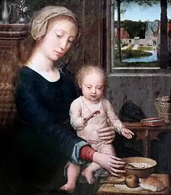 Madonna and Child with the Milk Soup, Gerard David, c. 1515