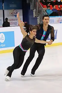 Rebecca Ghilardi and Filippo Ambrosini at the 2019 Internationaux de France