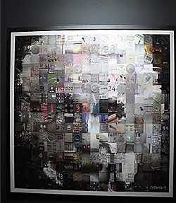 Gianni Sarcone, 2001, Master of Numbers, mixed media / collage, 76 x 76&nbsp;cm, Museum of Illusions, Kuala Lumpur (Malaysia).