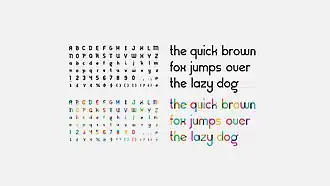 Sample of the Gilbert Color Bold font