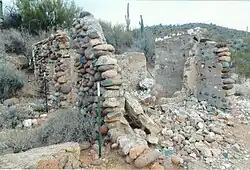 Different view of the ruins of the Burfind Hotel.
