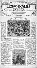 Paintings by Gino Severini, 1911, La Danse du Pan-Pan, and Severini, 1913, L'autobus. Published in "Les Annales politiques et littéraires", Le Paradoxe Cubiste, 14 March 1920