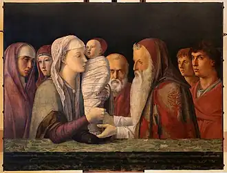 Giovanni Bellini, Presentation at the Temple, c. 1469, tempera on panel, Fondazione Querini Stampalia, Venice