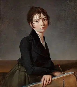 Portrait of a Girl with Portfolio by Guillaume Guillon-Lethière