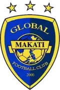 The club's fifth crest, this version was briefly adopted with "Makati" text instead of Cebu when the club renamed itself to "Global Makati F.C." in February 2019.