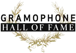 Gramophone Hall of Fame logo over a laurel wreath emblem