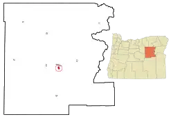 Location in Oregon