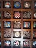 Historical Croatian coats of arms depicted in Church of the Mother of God of Sljeme, Queen of Croats