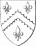 Escutcheon of the achievement of arms of Grindlay, Leicestershire and Sussex cadet branch (18th century).