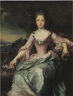 Marie-Anne de Bourbon-Condé (1697–1741), copy, oil on canvas after Jean-Baptiste Santerre, 1720.[5]