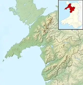 Snowdon is located in Gwynedd