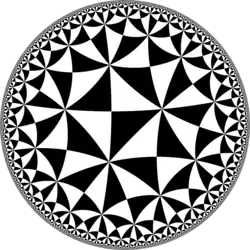 Tessellation by triangles with angles π/2, π/5 and π/5