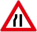 A08-2 Road narrows to the left