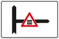 A39-1 Railway crossing on the side road ahead
