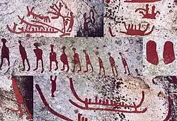 Image 58Petroglyphs, from Sweden, Nordic Bronze Age (painted) (from History of painting)