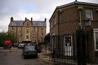 Hall building and Porters' Lodge (now demolished)