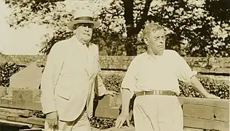 Killam standing with Mount Vernon Superintendent Harrison H. Dodge
