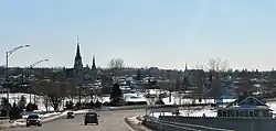 Skyline of Hawkesbury as seen from the Long-Sault Bridge