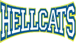 A transparent background with the word "Hellcats" written and centered