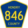 County Road 846 marker