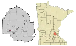Location of Spring Park within Hennepin County, Minnesota