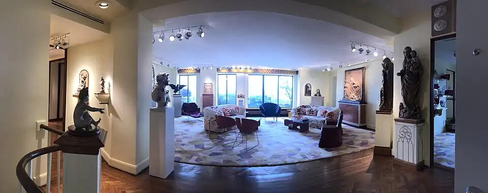 Entry hall and living room, designed by Hester Diamond Diamond residence, Central Park West