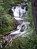 A hidden off-trail waterfall on Elk Lake Creek