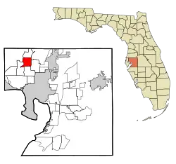 Location in Hillsborough County and the state of Florida