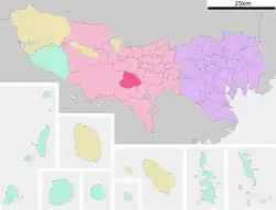 Location of Hino in Tokyo Metropolis