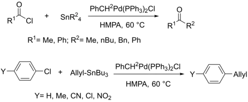 First reactions of organotin reagents