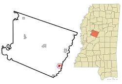 Location of Goodman, Mississippi