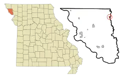 Location of Maitland, Missouri