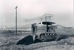 Soldier Field nearing completion, 1924