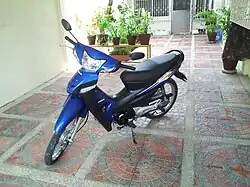 A facelifted Honda Wave 100 in the Philippines.