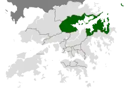 Location of Tai Po District within Hong Kong