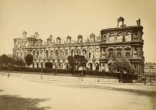 Hôtel de Ville with Commune damage, photograph by Alphonse Liebert, 1871