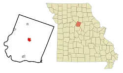 Location in the state of Missouri