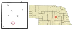 Location of Dannebrog, Nebraska