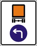 D-019 Vehicles carrying dangerous goods may turn left only
