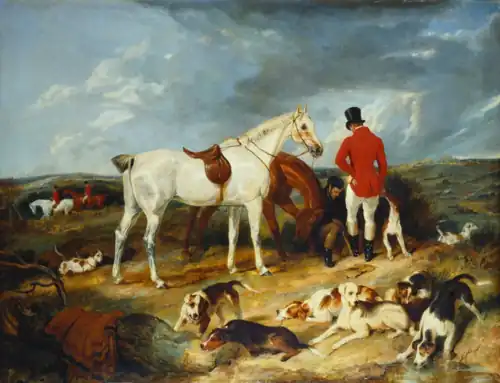 Hunters and Hounds by Edwin Landseer