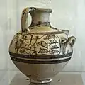 Mycenaean Hydria, fishing to the network, Naxos, 12th century BC