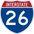 Interstate 26 marker