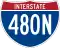 Interstate 480N marker