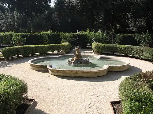A vestige of the original Baroque garden at the Villa Borghese
