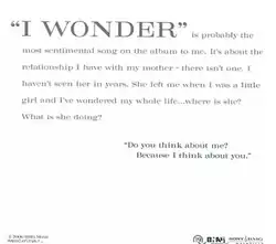 Back cover of the single.